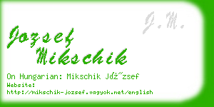 jozsef mikschik business card